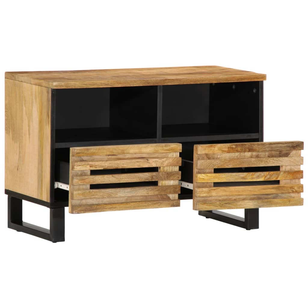 Tv-meubel 70x34x46 cm massief ruw mangohout Cd- & dvd-kasten | Creëer jouw Trendy Thuis | Gratis bezorgd & Retour | Trendy.nl