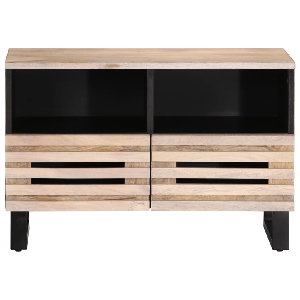 Tv-meubel 70x34x46 cm massief mangohout wit Cd- & dvd-kasten | Creëer jouw Trendy Thuis | Gratis bezorgd & Retour | Trendy.nl