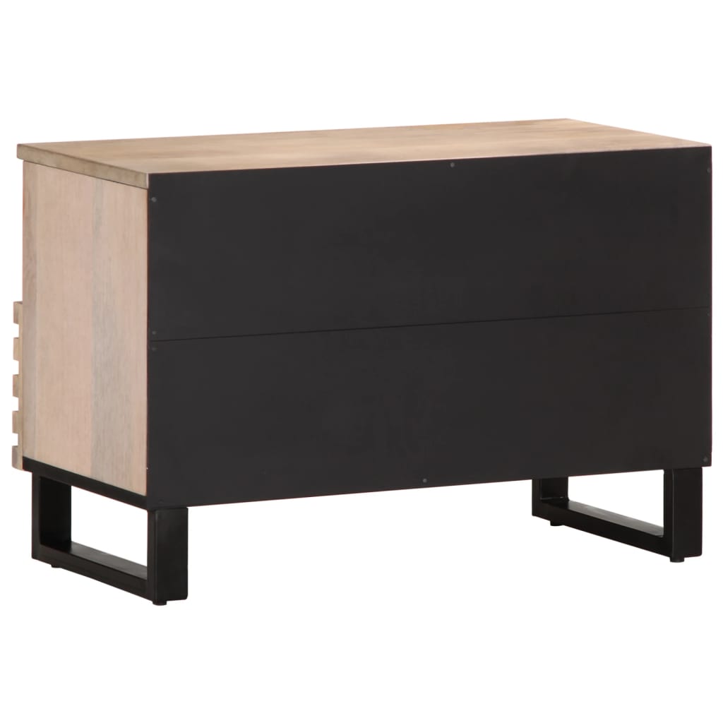 Tv-meubel 70x34x46 cm massief mangohout wit Cd- & dvd-kasten | Creëer jouw Trendy Thuis | Gratis bezorgd & Retour | Trendy.nl