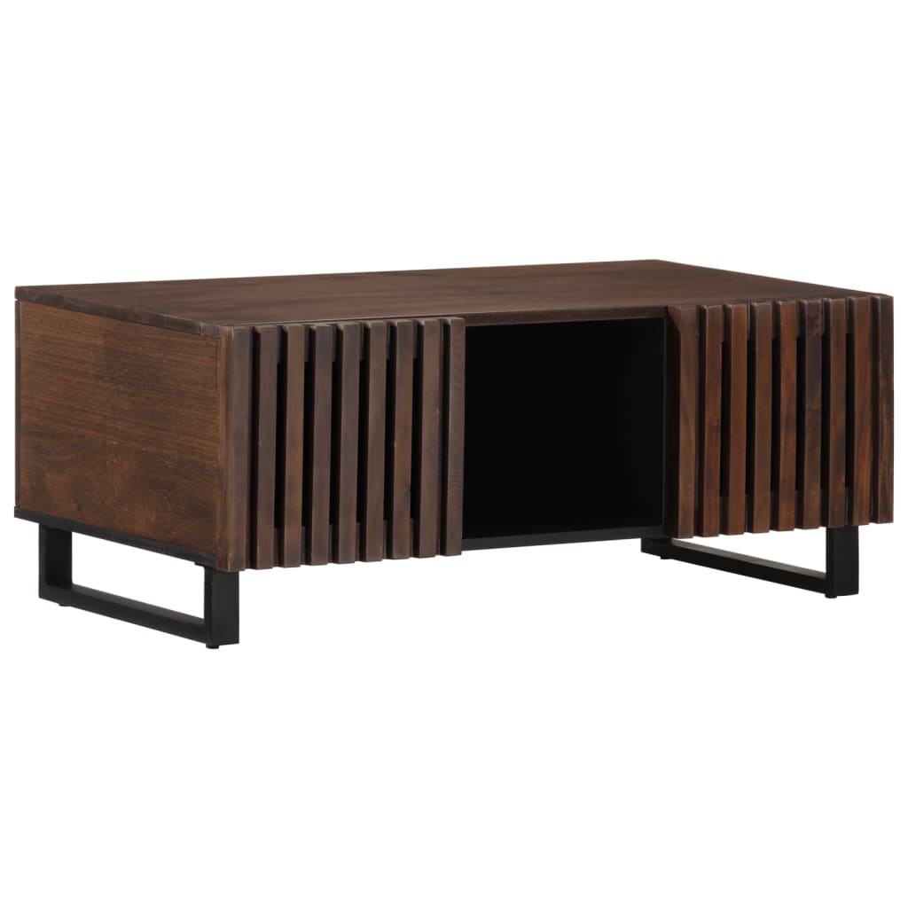 Salontafel 100x55x40 cm massief mangohout bruin Salontafels | Creëer jouw Trendy Thuis | Gratis bezorgd & Retour | Trendy.nl