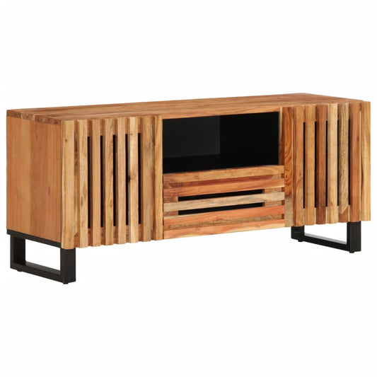 Tv-meubel 100x34x46 cm massief acaciahout Cd- & dvd-kasten | Creëer jouw Trendy Thuis | Gratis bezorgd & Retour | Trendy.nl