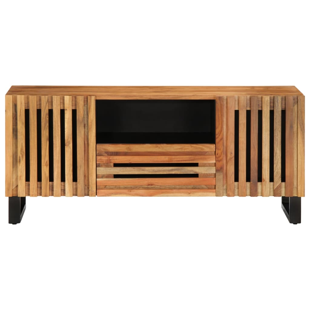 Tv-meubel 100x34x46 cm massief acaciahout Cd- & dvd-kasten | Creëer jouw Trendy Thuis | Gratis bezorgd & Retour | Trendy.nl