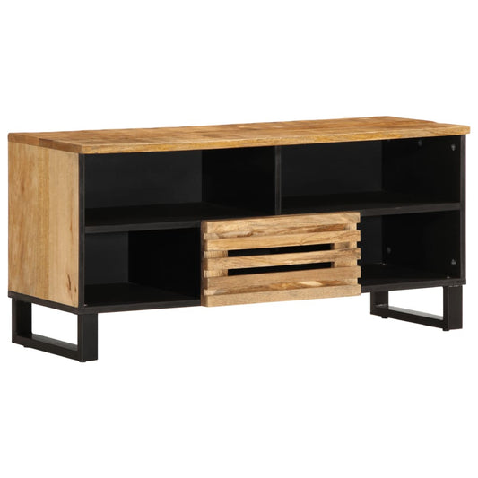 Tv-meubel 100x34x46 cm massief ruw mangohout Cd- & dvd-kasten | Creëer jouw Trendy Thuis | Gratis bezorgd & Retour | Trendy.nl