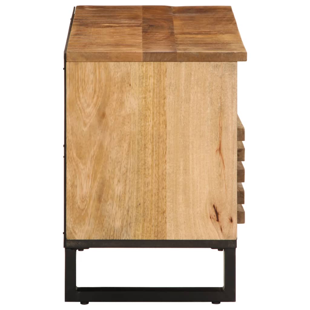 Tv-meubel 100x34x46 cm massief ruw mangohout Cd- & dvd-kasten | Creëer jouw Trendy Thuis | Gratis bezorgd & Retour | Trendy.nl