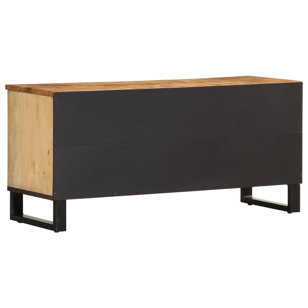 Tv-meubel 100x34x46 cm massief ruw mangohout Cd- & dvd-kasten | Creëer jouw Trendy Thuis | Gratis bezorgd & Retour | Trendy.nl