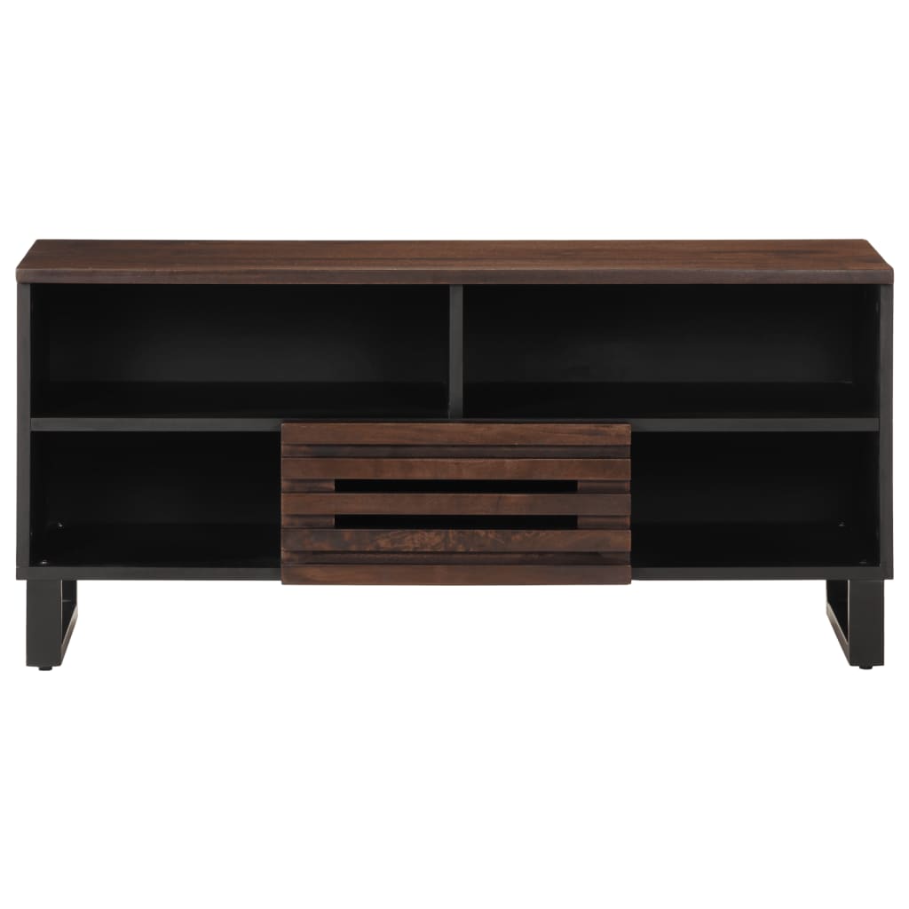 Tv-meubel 100x34x46 cm massief mangohout bruin Cd- & dvd-kasten | Creëer jouw Trendy Thuis | Gratis bezorgd & Retour | Trendy.nl