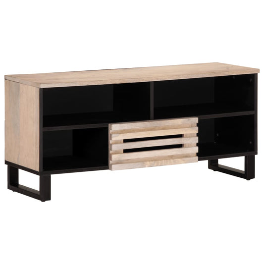 Tv-meubel 100x34x46 cm massief mangohout Cd- & dvd-kasten | Creëer jouw Trendy Thuis | Gratis bezorgd & Retour | Trendy.nl