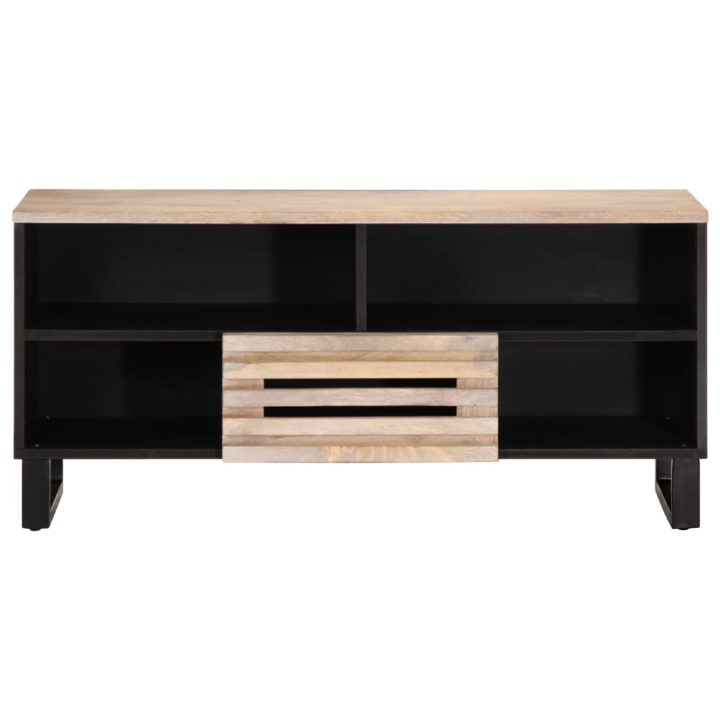 Tv-meubel 100x34x46 cm massief mangohout Cd- & dvd-kasten | Creëer jouw Trendy Thuis | Gratis bezorgd & Retour | Trendy.nl