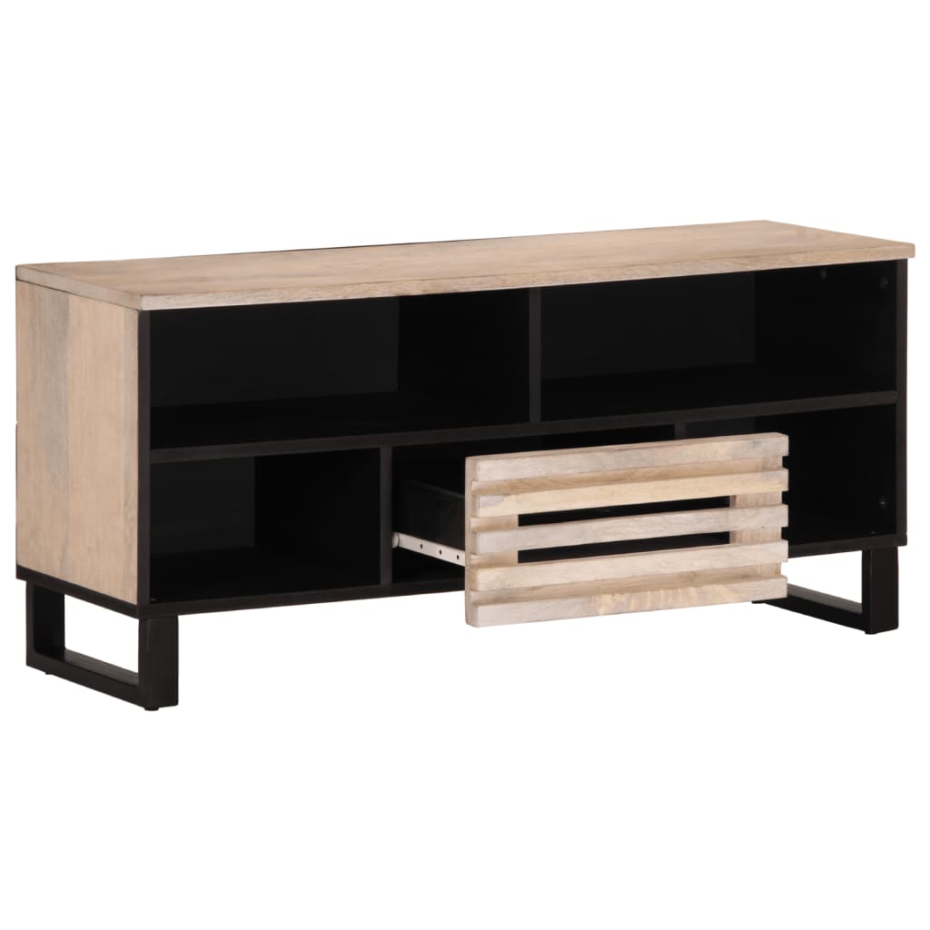 Tv-meubel 100x34x46 cm massief mangohout Cd- & dvd-kasten | Creëer jouw Trendy Thuis | Gratis bezorgd & Retour | Trendy.nl