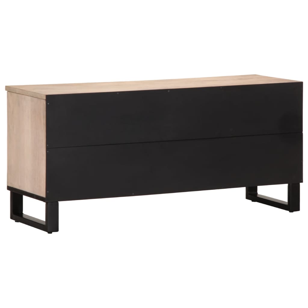 Tv-meubel 100x34x46 cm massief mangohout Cd- & dvd-kasten | Creëer jouw Trendy Thuis | Gratis bezorgd & Retour | Trendy.nl