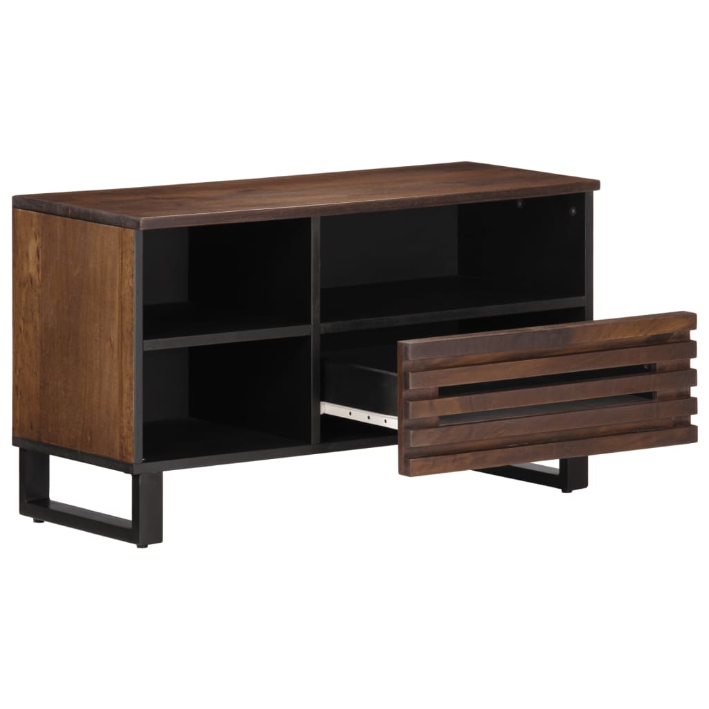 Tv-meubel 80x34x46 cm massief mangohout bruin Cd- & dvd-kasten | Creëer jouw Trendy Thuis | Gratis bezorgd & Retour | Trendy.nl