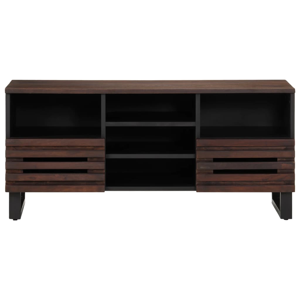 Tv-meubel 100x34x46 cm massief mangohout bruin Cd- & dvd-kasten | Creëer jouw Trendy Thuis | Gratis bezorgd & Retour | Trendy.nl