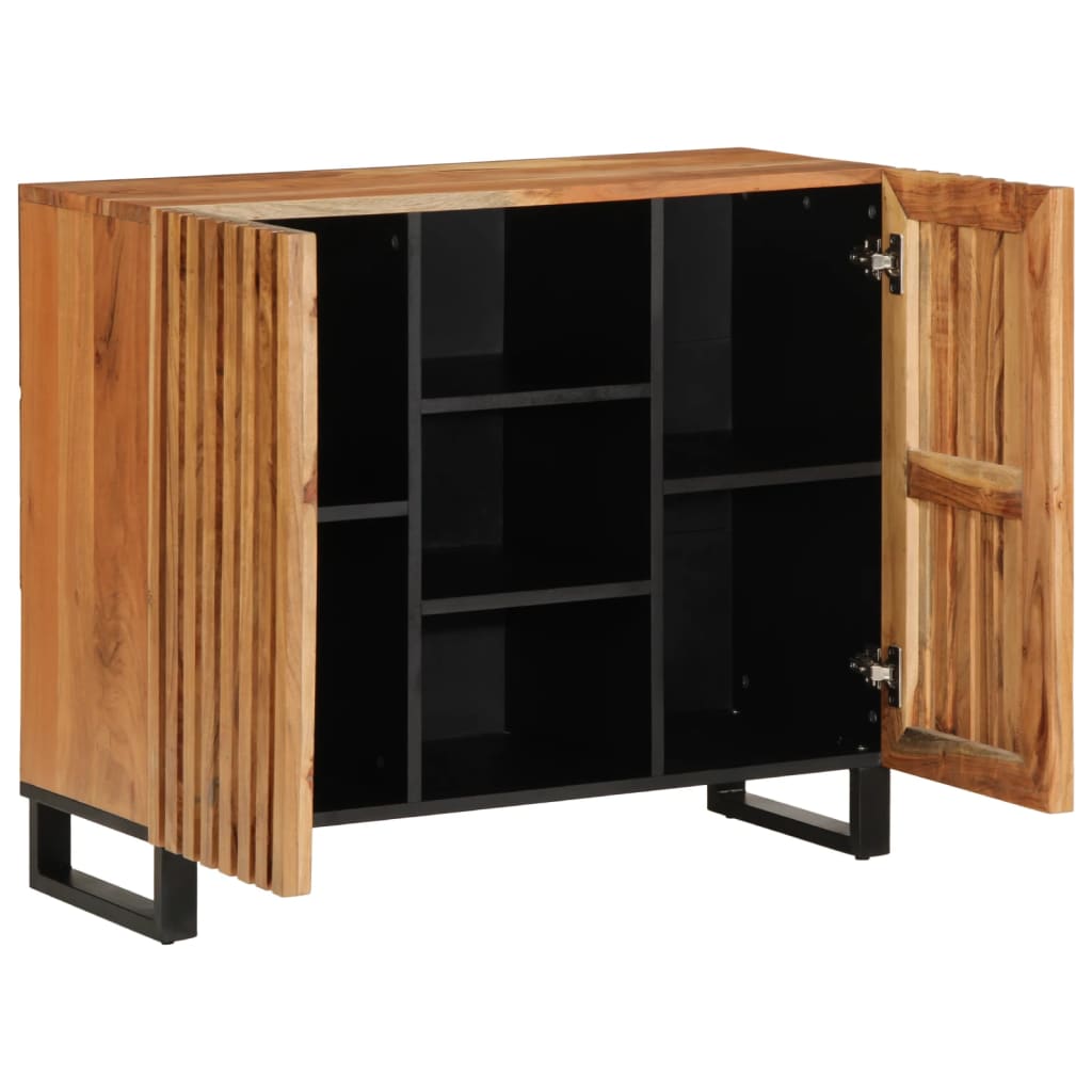 Dressoir 90x34x75 cm massief acaciahout Opbergkasten & lockerkasten | Creëer jouw Trendy Thuis | Gratis bezorgd & Retour | Trendy.nl