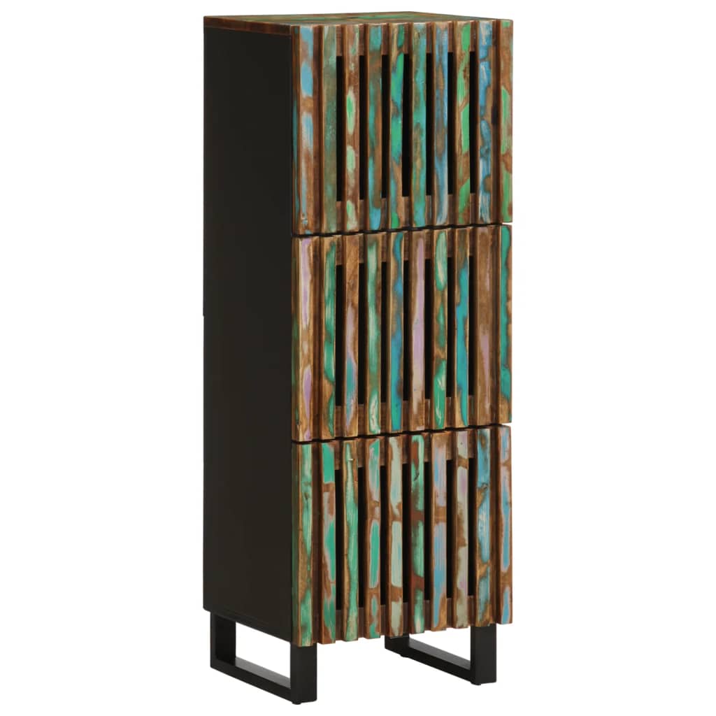 Hoge kast 40x34x110 cm massief acaciahout Cd- & dvd-kasten | Creëer jouw Trendy Thuis | Gratis bezorgd & Retour | Trendy.nl