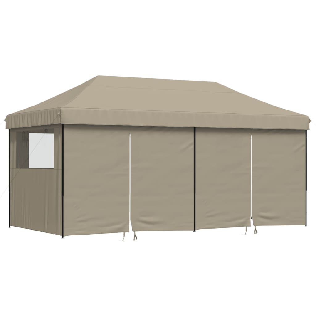 Partytent inklapbaar pop-up met 4 zijwanden taupe Partytenten & prieëlen | Creëer jouw Trendy Thuis | Gratis bezorgd & Retour | Trendy.nl