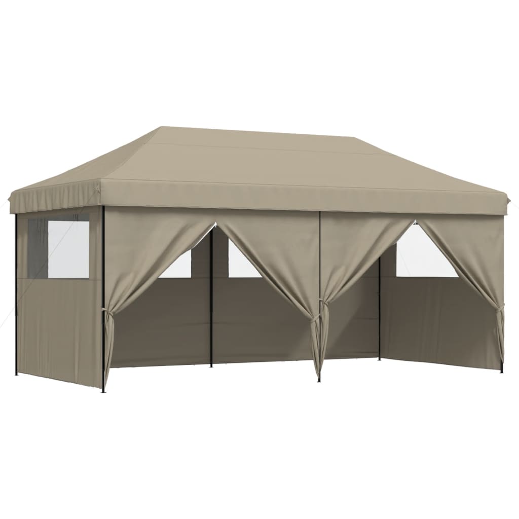 Partytent inklapbaar pop-up met 4 zijwanden taupe Partytenten & prieëlen | Creëer jouw Trendy Thuis | Gratis bezorgd & Retour | Trendy.nl