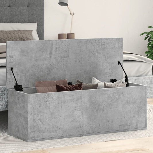 Opbergbox 102x35x35 cm bewerkt hout betongrijs Opbergkisten | Creëer jouw Trendy Thuis | Gratis bezorgd & Retour | Trendy.nl