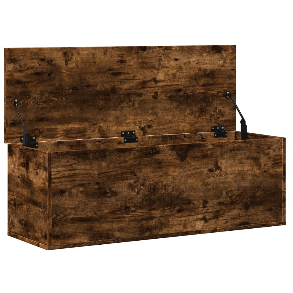 Opbergbox 102x35x35 cm bewerkt hout gerookt eikenkleurig Opbergkisten | Creëer jouw Trendy Thuis | Gratis bezorgd & Retour | Trendy.nl