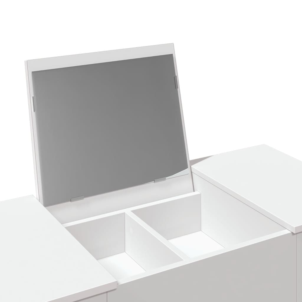 Kaptafel met spiegel 100x45x76 cm wit Slaapkamerkaptafels | Creëer jouw Trendy Thuis | Gratis bezorgd & Retour | Trendy.nl