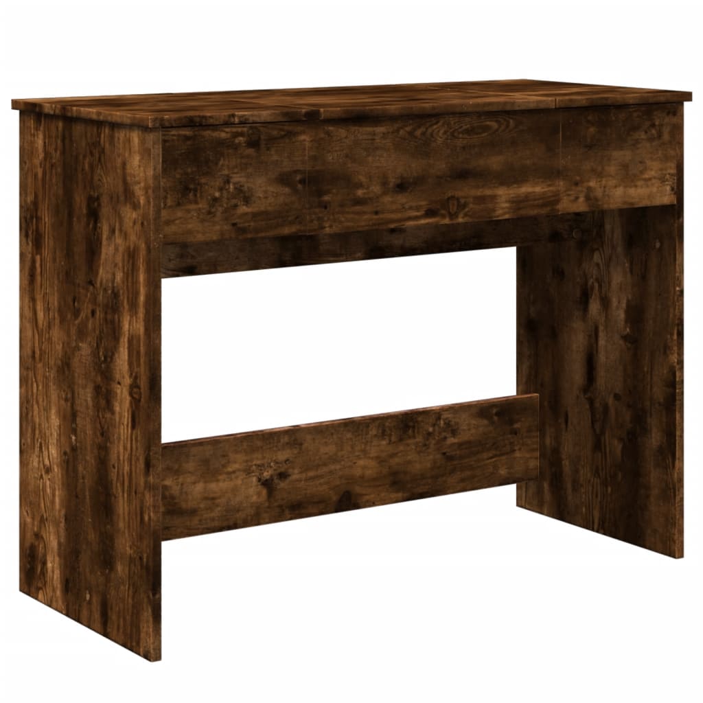 Kaptafel met spiegel 100x45x76 cm gerookt eikenkleurig Slaapkamerkaptafels | Creëer jouw Trendy Thuis | Gratis bezorgd & Retour | Trendy.nl