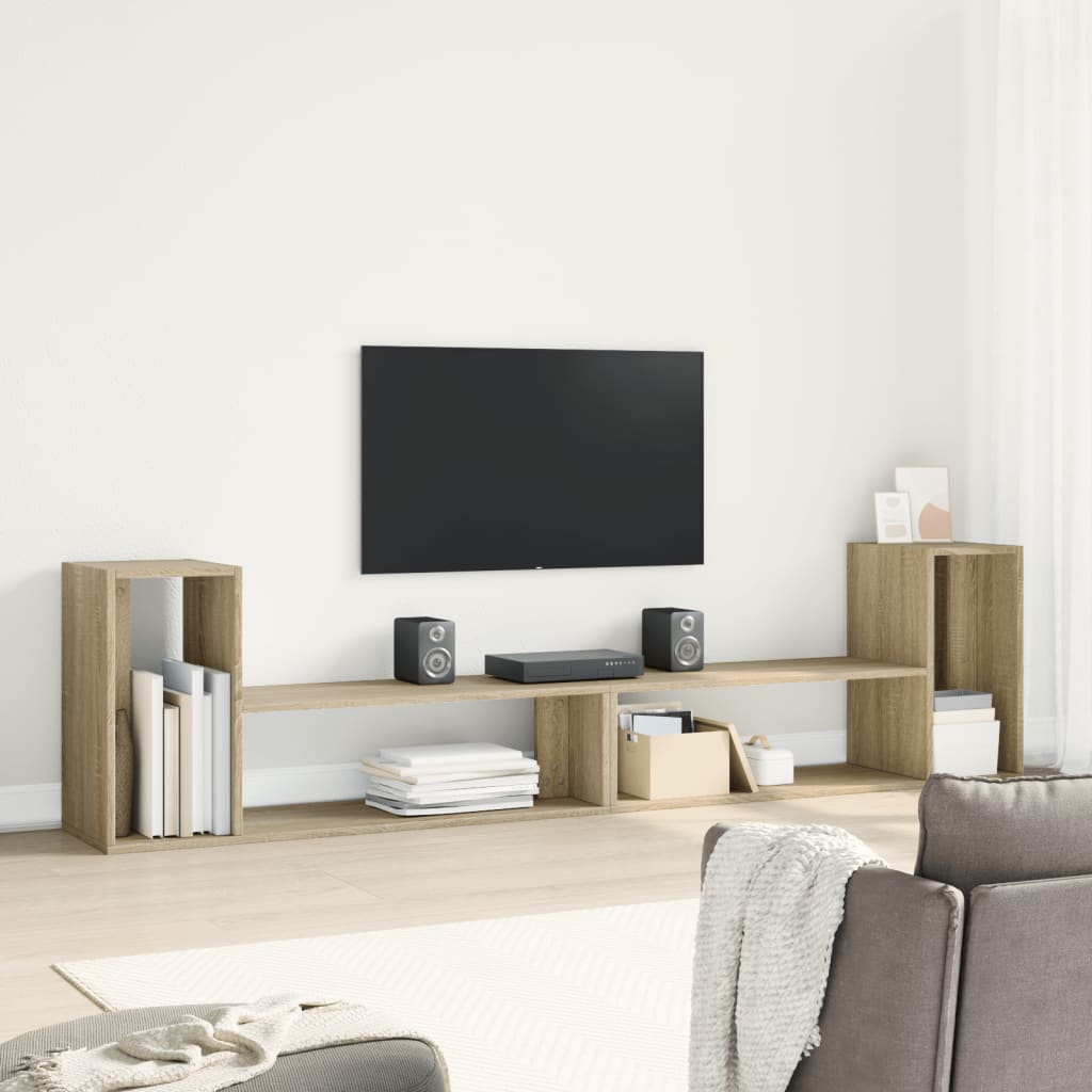 Tv-meubelen 2 st 100x30x50 cm bewerkt hout sonoma eikenkleurig Tv-meubels | Creëer jouw Trendy Thuis | Gratis bezorgd & Retour | Trendy.nl