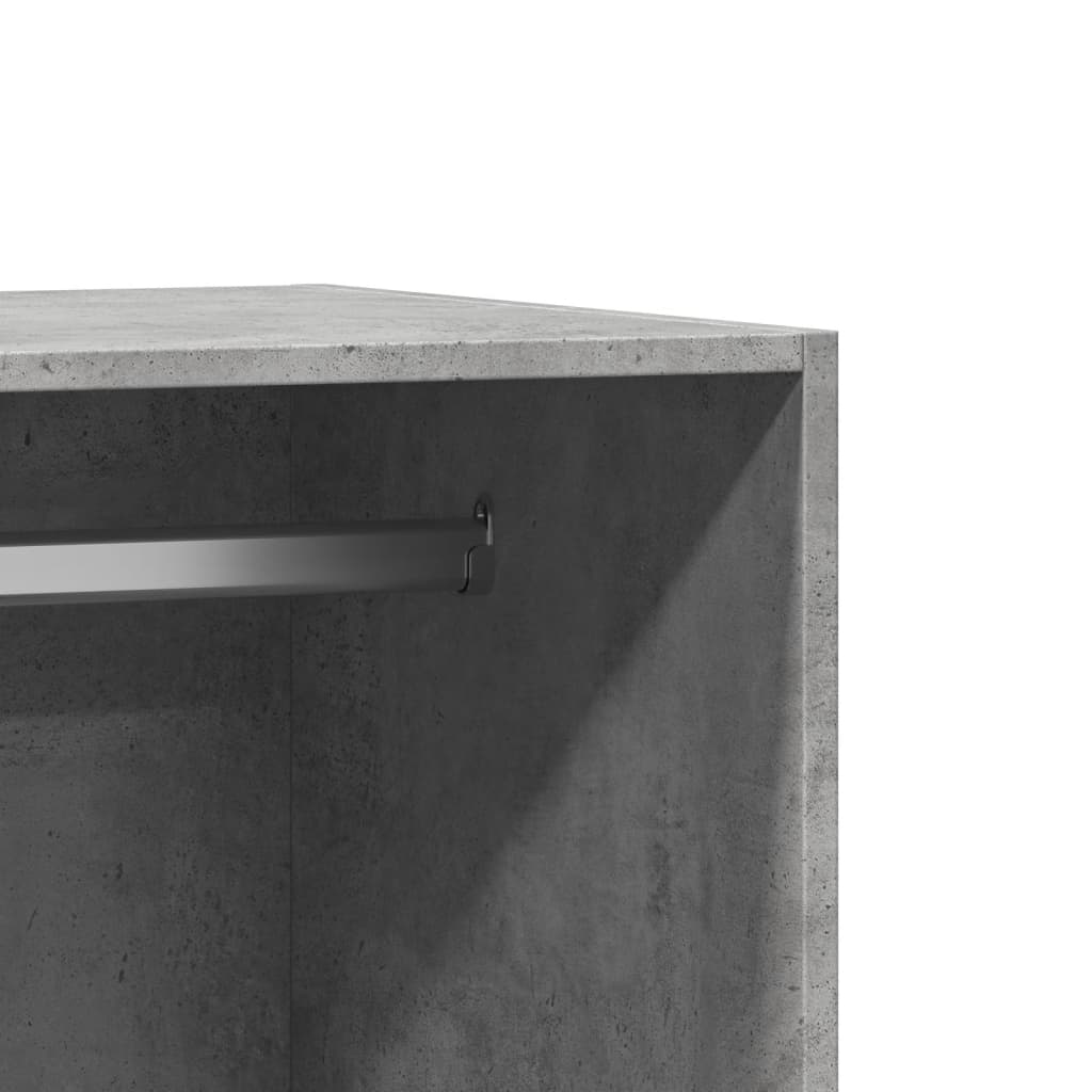 Kledingkast 48x41x102 cm bewerkt hout betongrijs