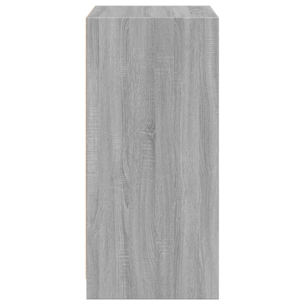 Kledingkast 48x41x102 cm bewerkt hout grijs sonoma eikenkleurig