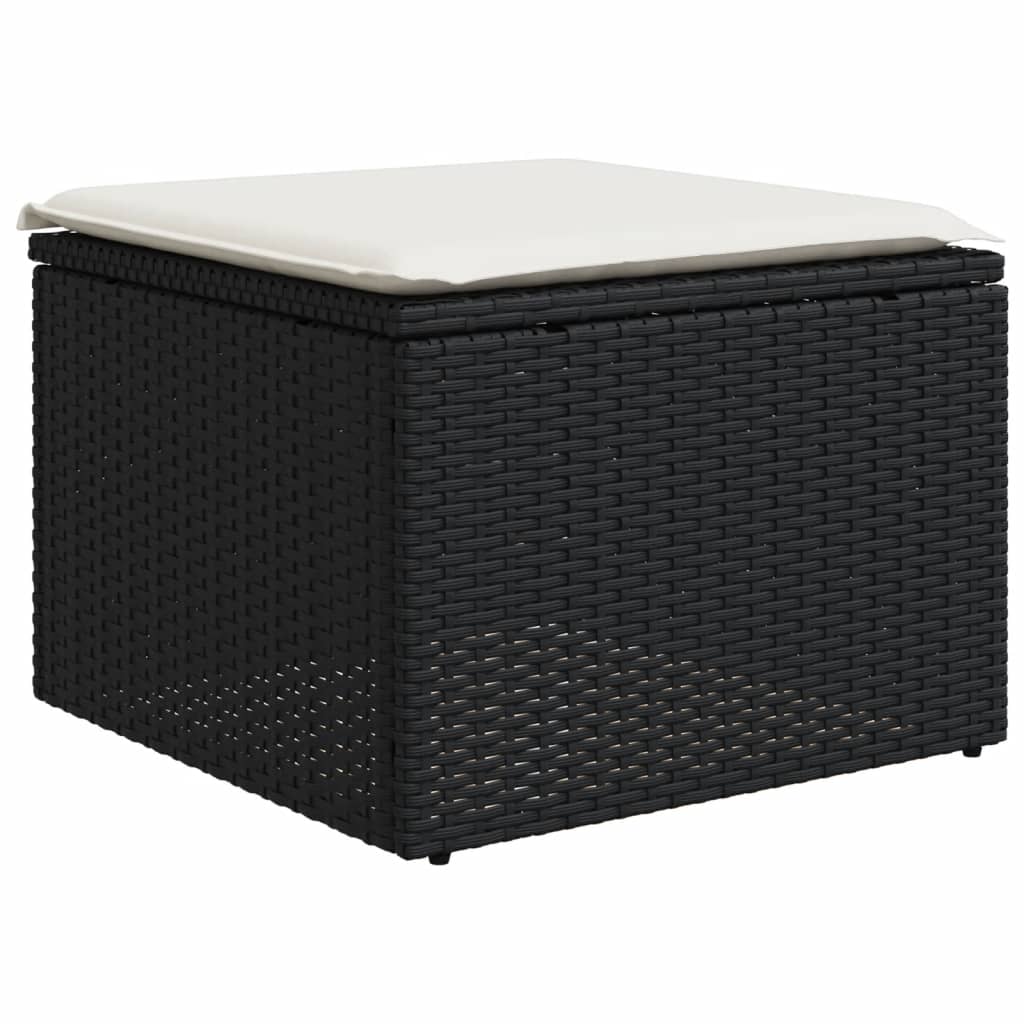 7-delige Loungeset met kussens poly rattan zwart Tuinsets | Creëer jouw Trendy Thuis | Gratis bezorgd & Retour | Trendy.nl