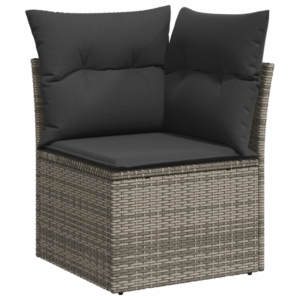 12-delige Loungeset met kussens poly rattan grijs Tuinsets | Creëer jouw Trendy Thuis | Gratis bezorgd & Retour | Trendy.nl