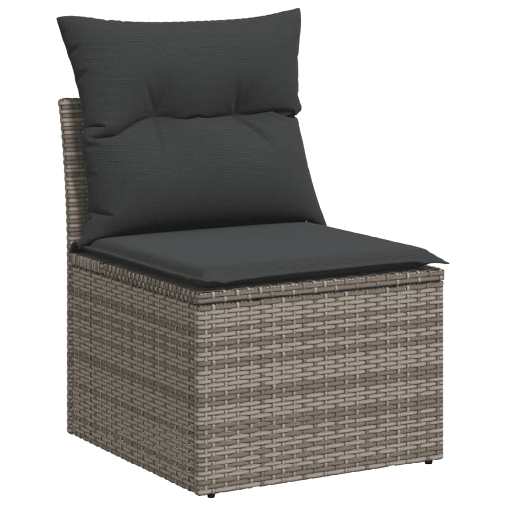 8-delige Loungeset met kussens poly rattan grijs Tuinsets | Creëer jouw Trendy Thuis | Gratis bezorgd & Retour | Trendy.nl