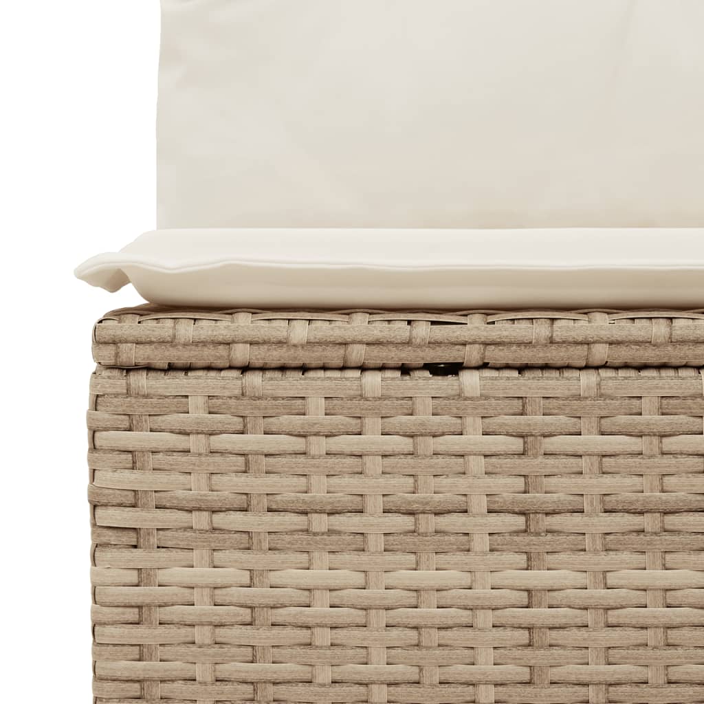 6-delige Loungeset met kussens poly rattan beige Tuinsets | Creëer jouw Trendy Thuis | Gratis bezorgd & Retour | Trendy.nl