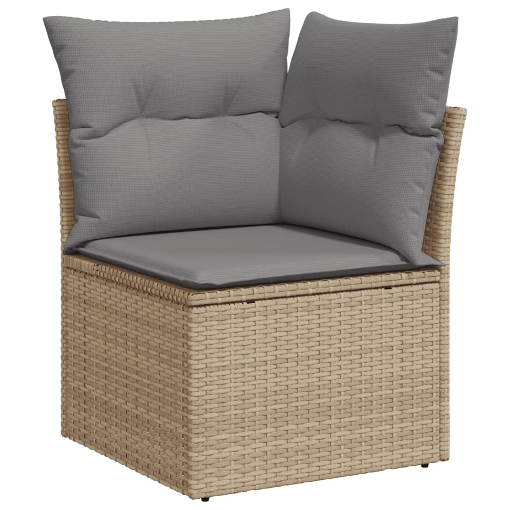 6-delige Loungeset met kussens poly rattan beige Tuinsets | Creëer jouw Trendy Thuis | Gratis bezorgd & Retour | Trendy.nl