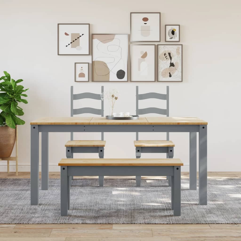 Eetkamerbank Panama 105x30x45 cm massief grenenhout grijs Keuken- & eettafelbanken | Creëer jouw Trendy Thuis | Gratis bezorgd & Retour | Trendy.nl