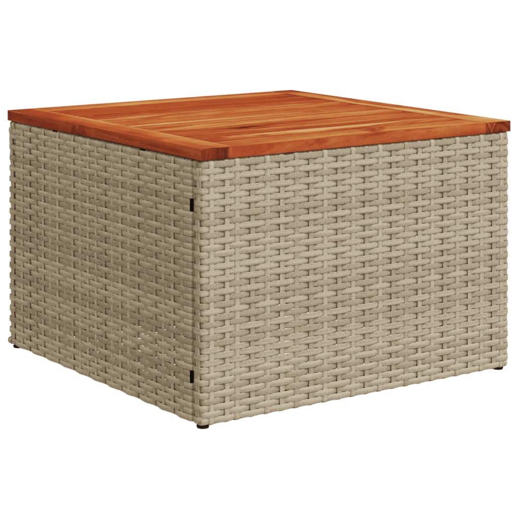 13-delige Loungeset met kussens poly rattan beige