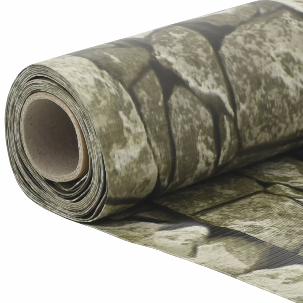 Tuinscherm steenpatroon 800x90 cm PVC grijs