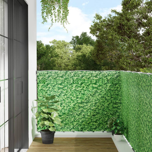 Tuinscherm plantpatroon 300x120 cm PVC groen