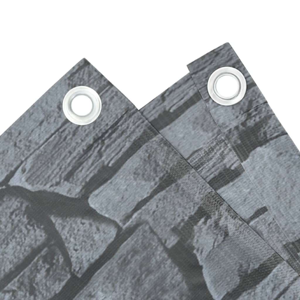 Tuinscherm steenpatroon 500x120 cm PVC grijs Schuttingen & hekwerken | Creëer jouw Trendy Thuis | Gratis bezorgd & Retour | Trendy.nl
