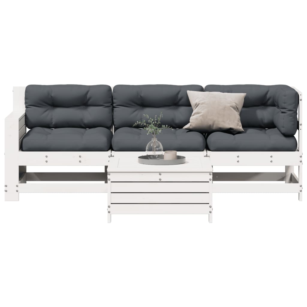 4-delige Loungeset met kussens massief grenenhout Tuinsets | Creëer jouw Trendy Thuis | Gratis bezorgd & Retour | Trendy.nl