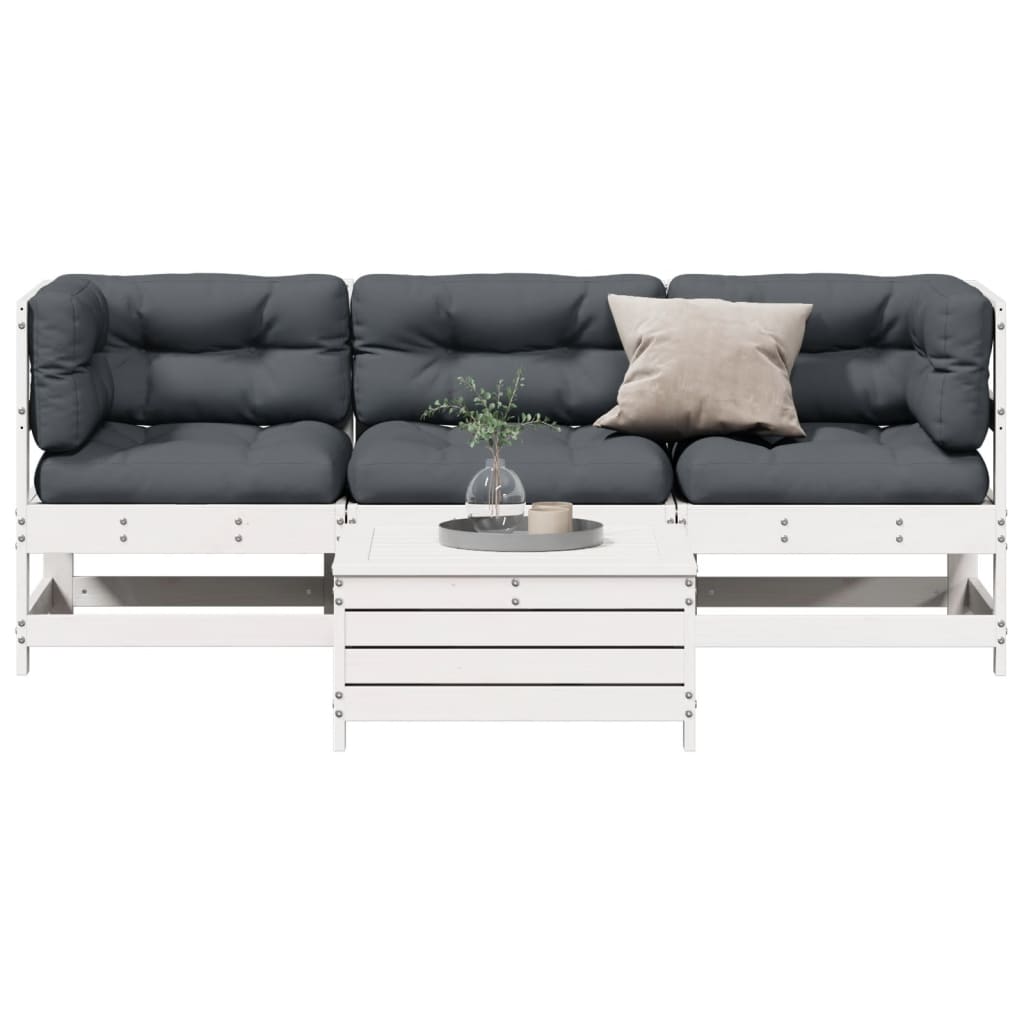 4-delige Loungeset met kussens massief grenenhout Tuinsets | Creëer jouw Trendy Thuis | Gratis bezorgd & Retour | Trendy.nl