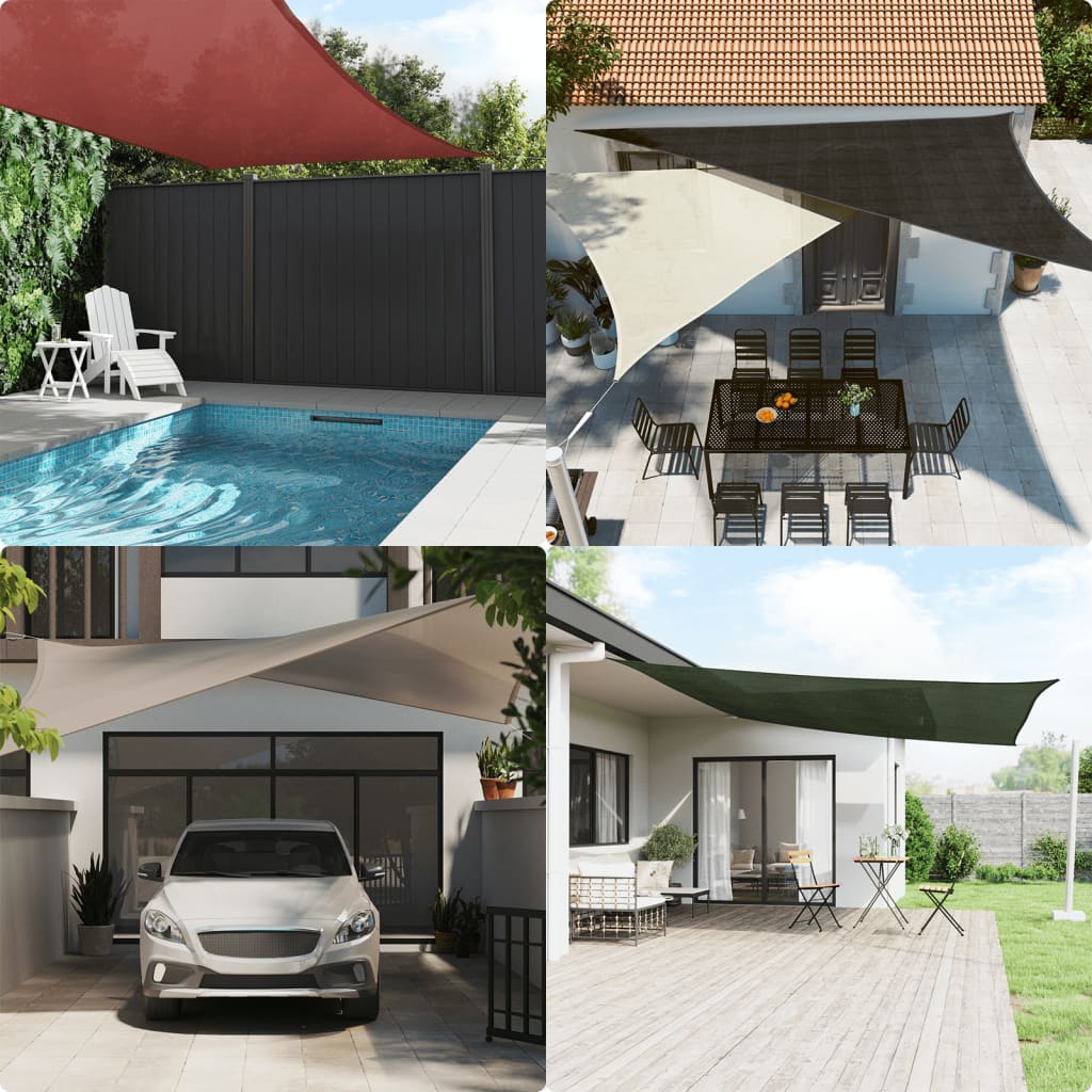 Zonnezeil 160 g/m² rechthoekig 3x4 m HDPE lichtgrijs Parasols en zonneschermen | Creëer jouw Trendy Thuis | Gratis bezorgd & Retour | Trendy.nl
