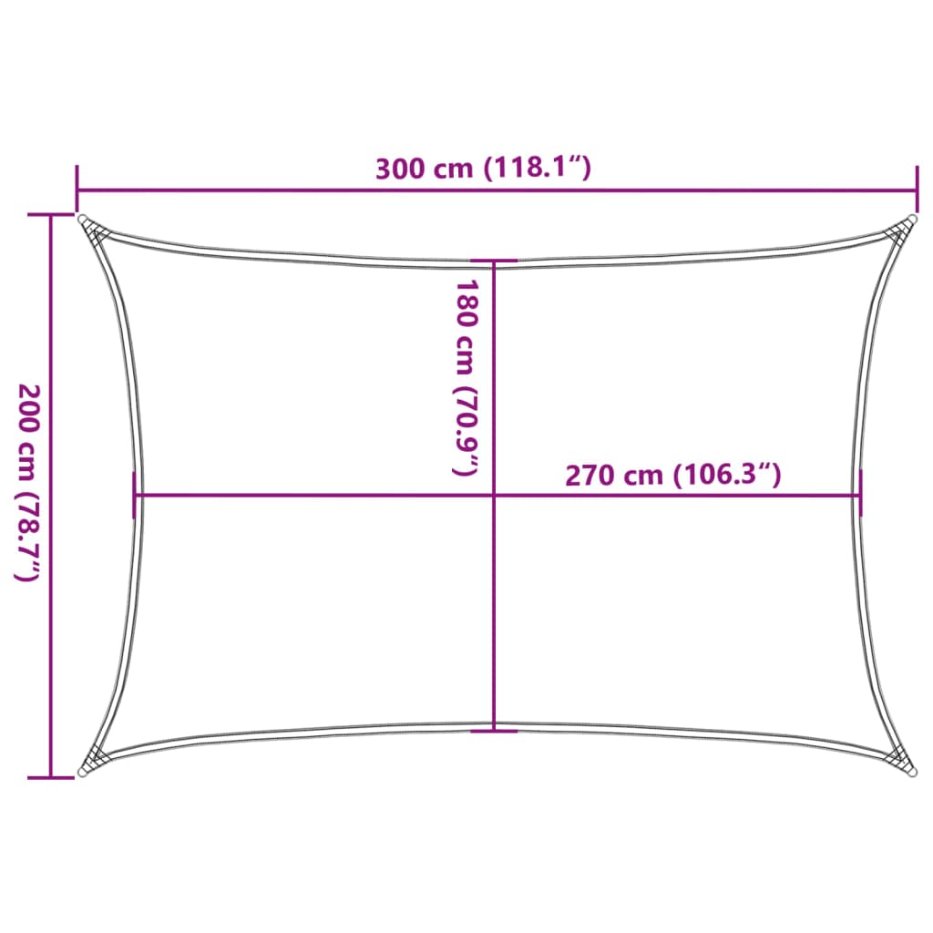 Zonnezeil 160 g/m² rechthoekig 2x3 m HDPE zandkleurig Parasols en zonneschermen | Creëer jouw Trendy Thuis | Gratis bezorgd & Retour | Trendy.nl