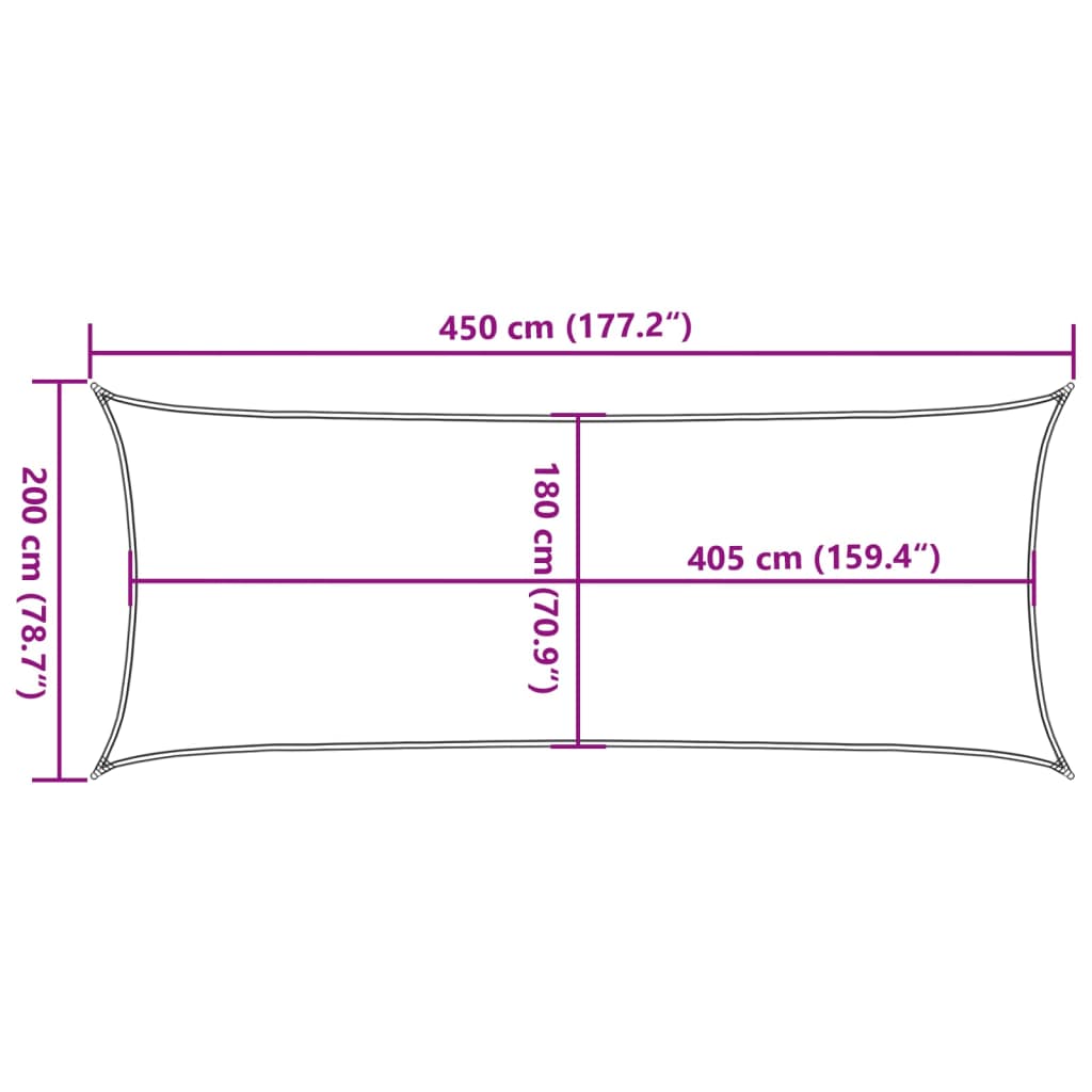 Zonnezeil 160 g/m² rechthoekig 2x4,5 m HDPE zandkleurig Parasols en zonneschermen | Creëer jouw Trendy Thuis | Gratis bezorgd & Retour | Trendy.nl