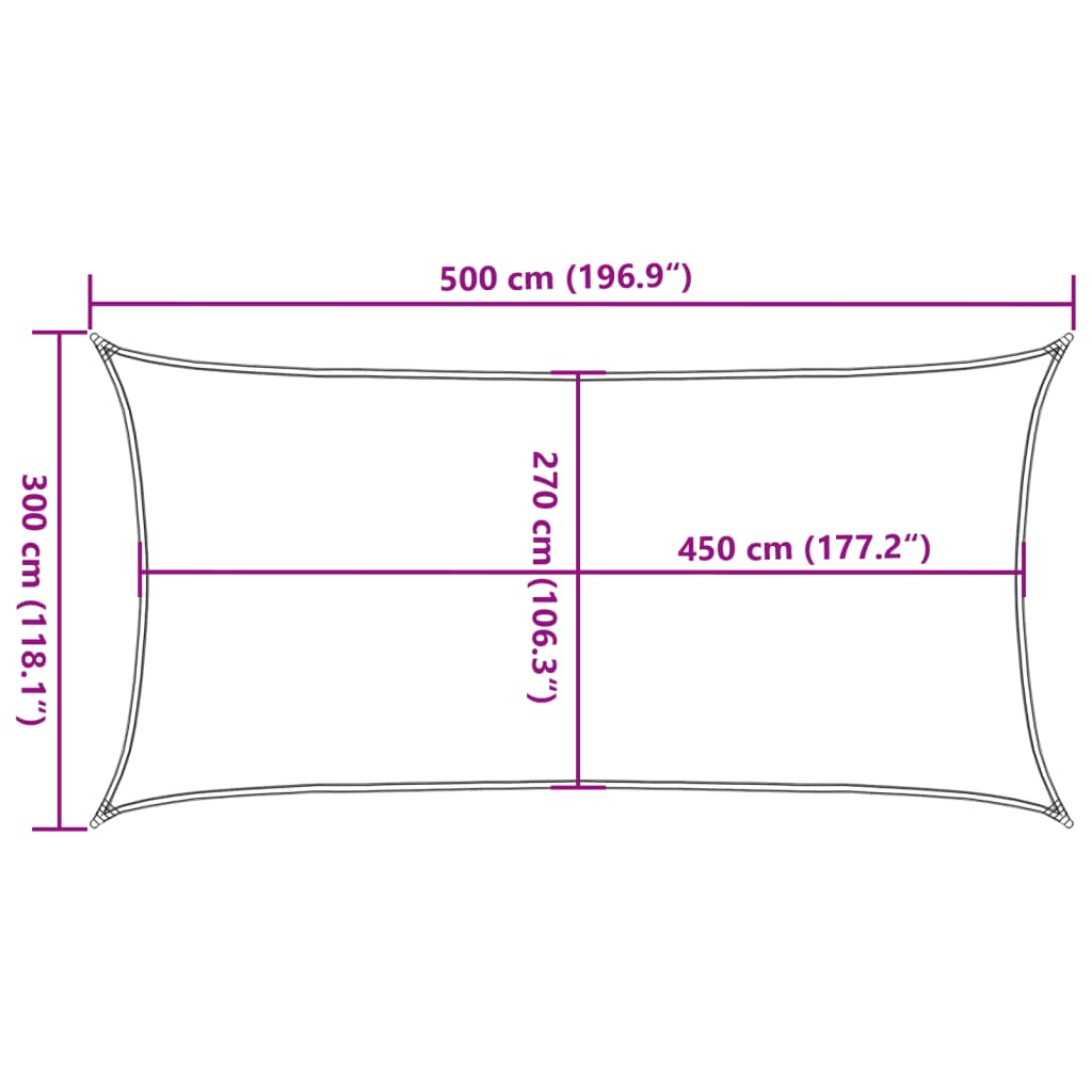 Zonnezeil 160 g/m² rechthoekig 3x5 m HDPE zandkleurig Parasols en zonneschermen | Creëer jouw Trendy Thuis | Gratis bezorgd & Retour | Trendy.nl