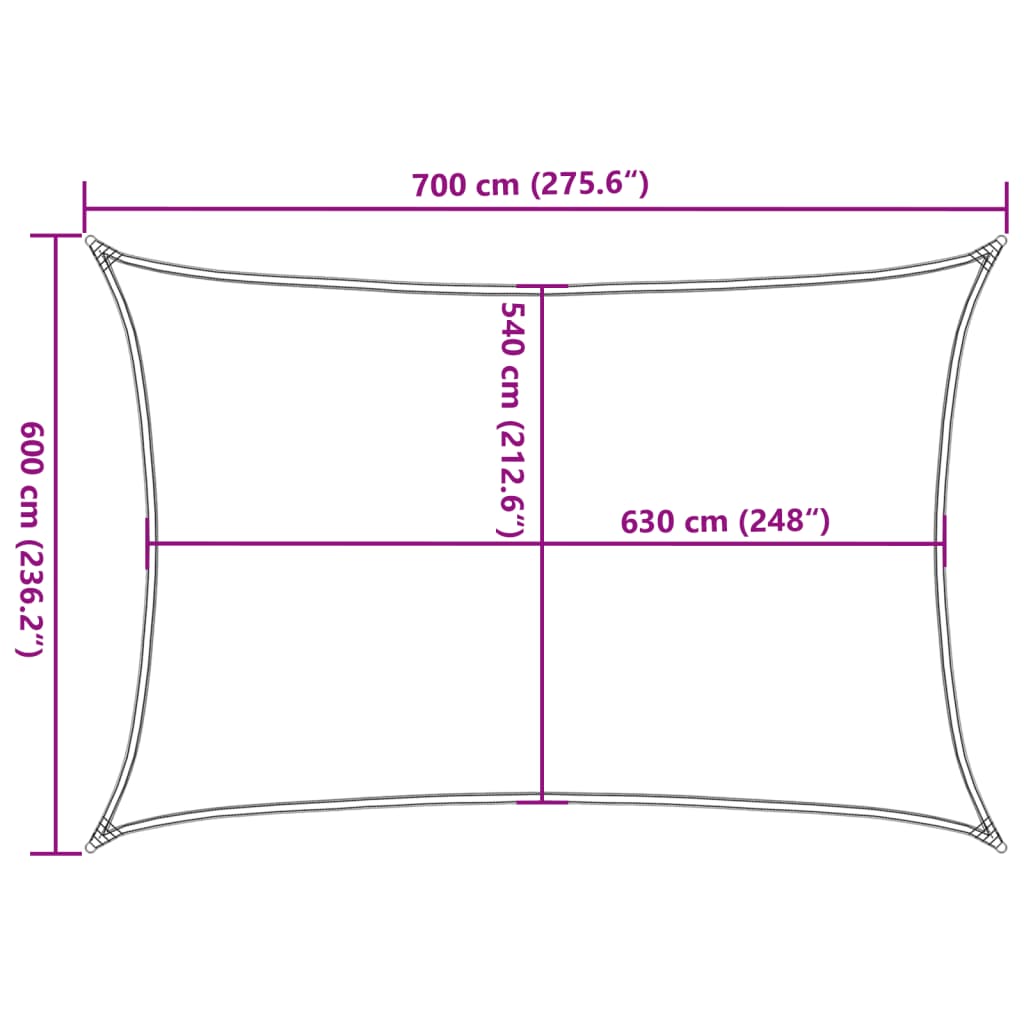 Zonnezeil 160 g/m² rechthoekig 6x7 m HDPE zandkleurig Parasols en zonneschermen | Creëer jouw Trendy Thuis | Gratis bezorgd & Retour | Trendy.nl