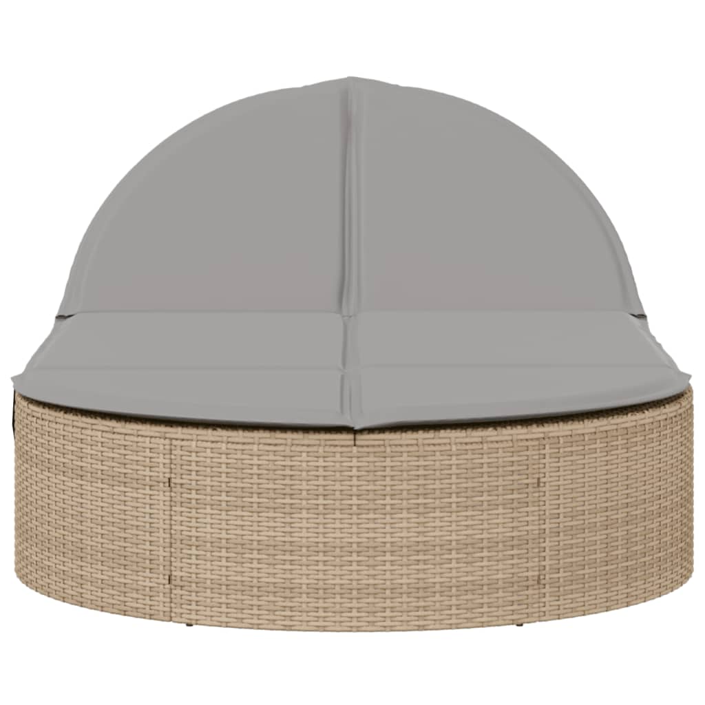 Ligbed 2-persoons met kussens poly rattan beige Ligstoelen | Creëer jouw Trendy Thuis | Gratis bezorgd & Retour | Trendy.nl