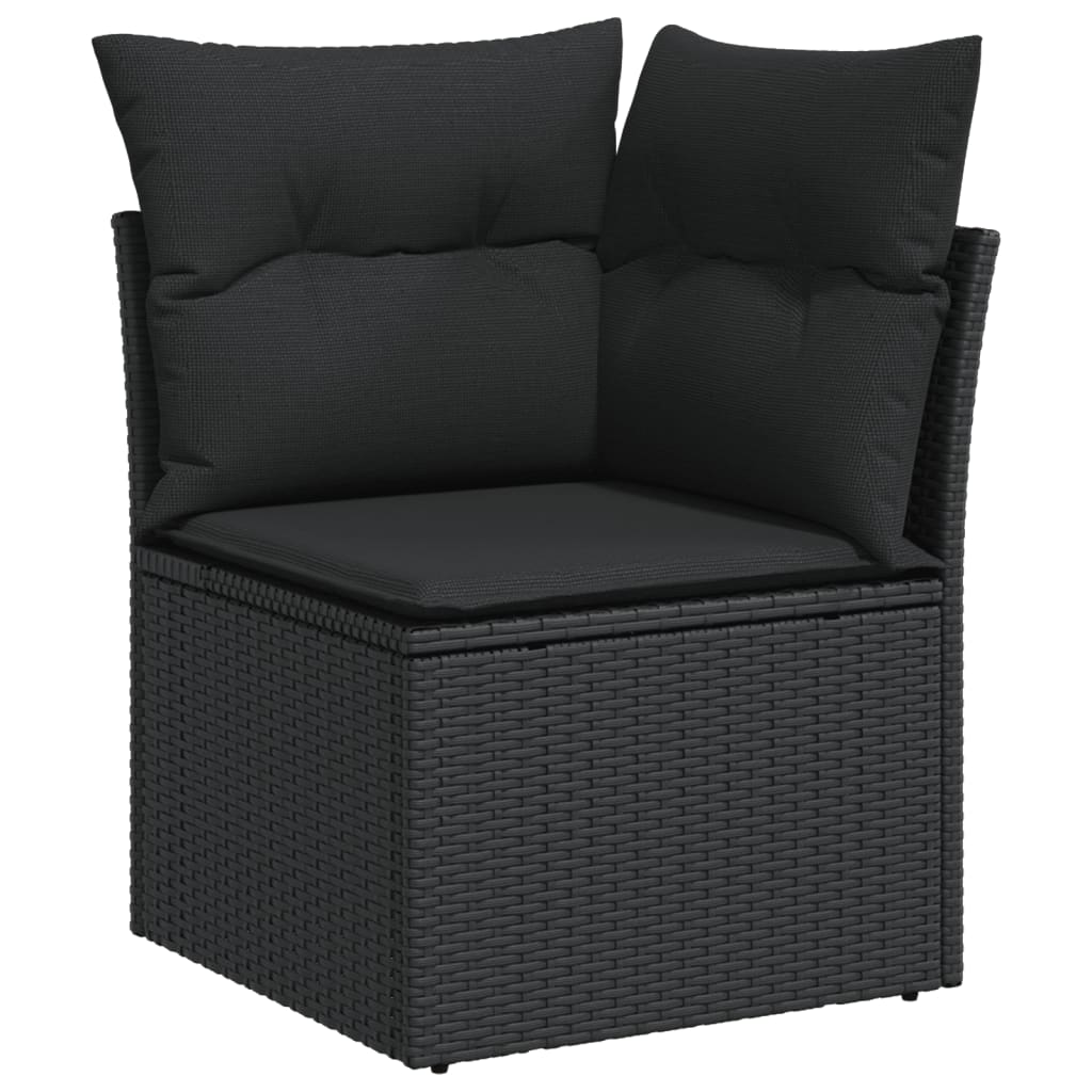 7-delige Loungeset met kussens poly rattan zwart Modulaire tuinbanken | Creëer jouw Trendy Thuis | Gratis bezorgd & Retour | Trendy.nl