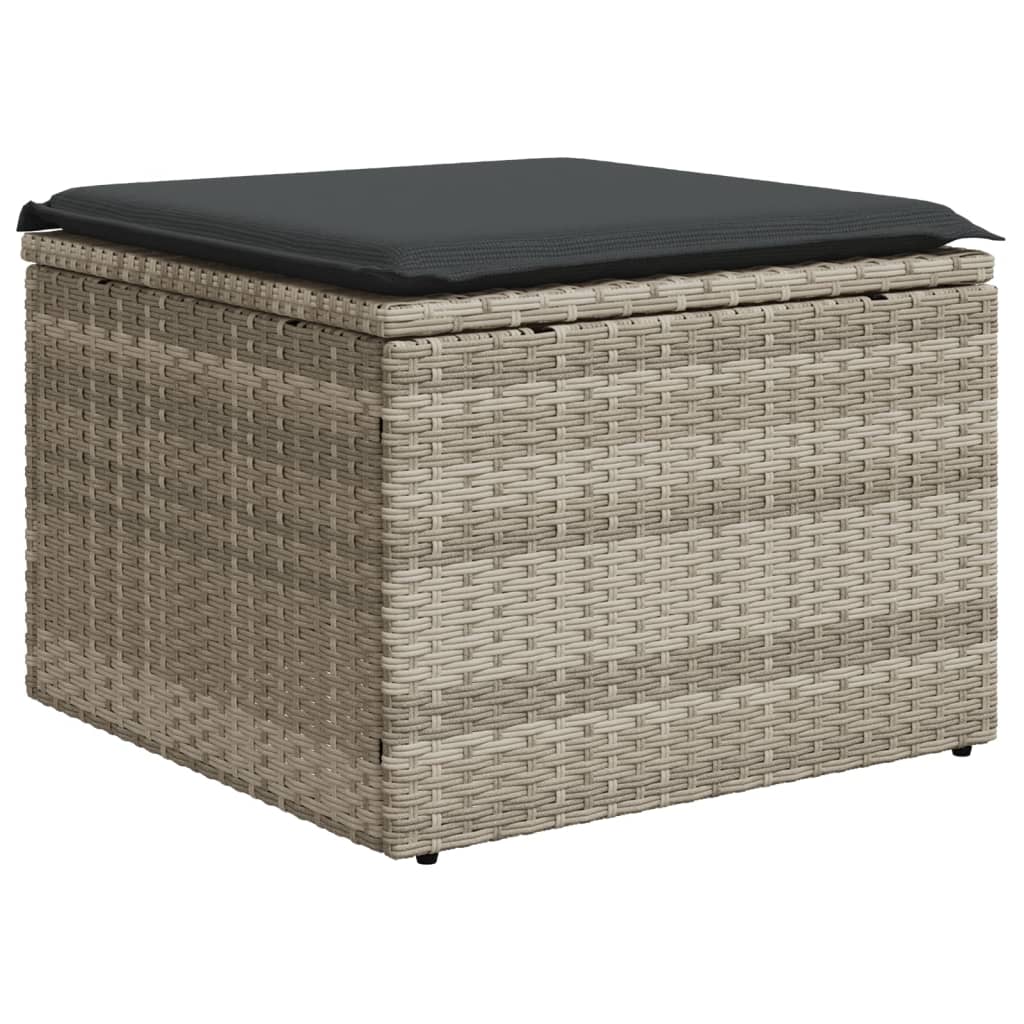 7-delige Loungeset met kussens poly rattan lichtgrijs Modulaire tuinbanken | Creëer jouw Trendy Thuis | Gratis bezorgd & Retour | Trendy.nl