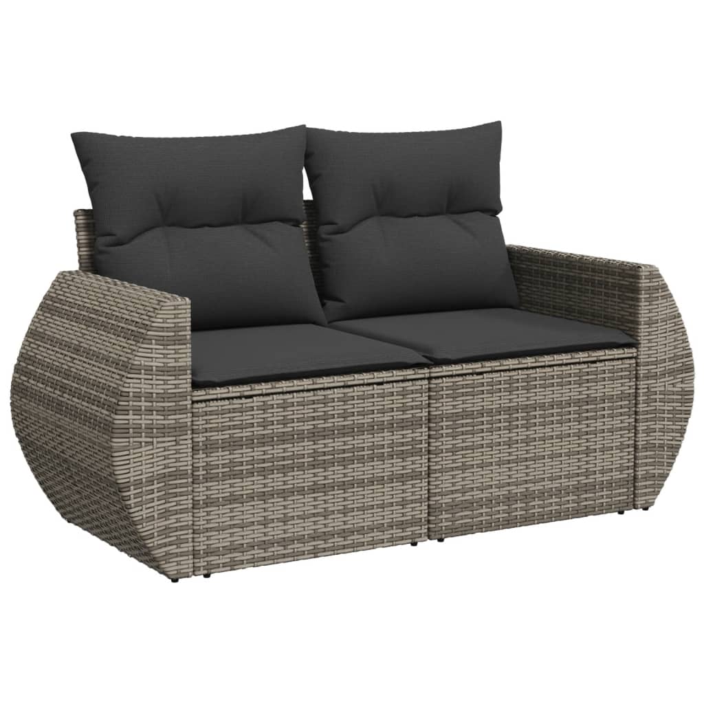 6-delige Loungeset met kussens poly rattan lichtgrijs Modulaire tuinbanken | Creëer jouw Trendy Thuis | Gratis bezorgd & Retour | Trendy.nl