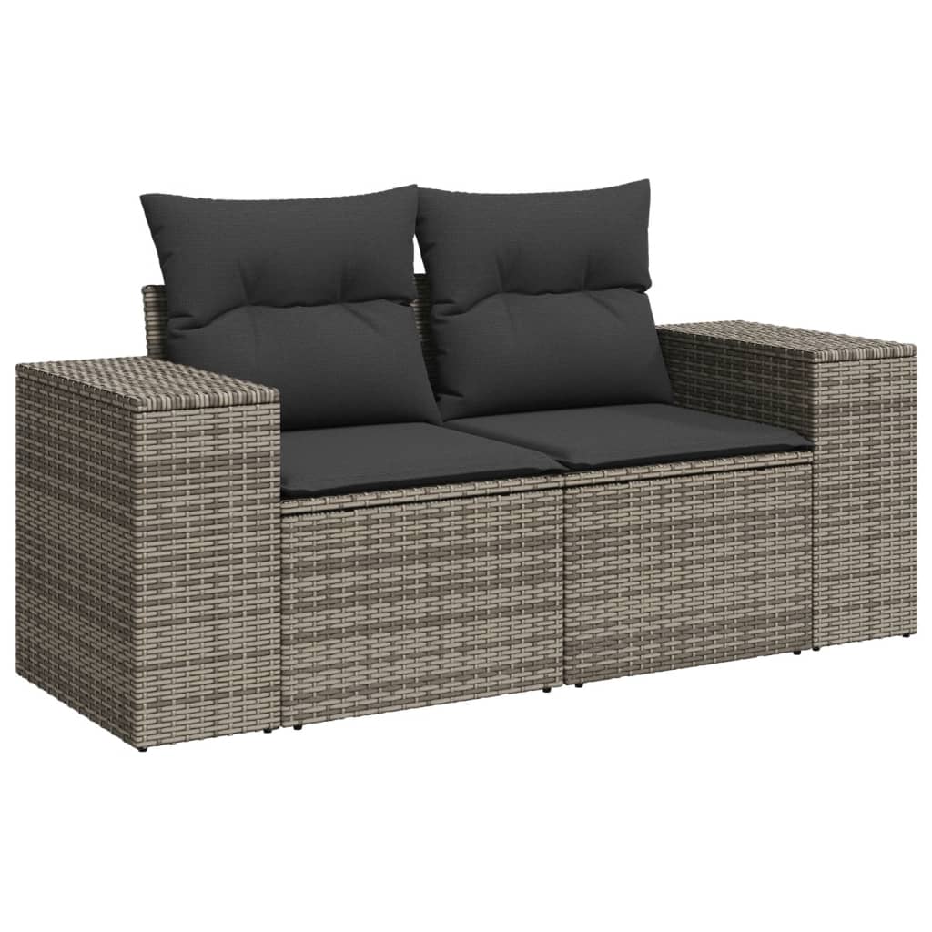 6-delige Loungeset met kussens poly rattan grijs Tuinsets | Creëer jouw Trendy Thuis | Gratis bezorgd & Retour | Trendy.nl