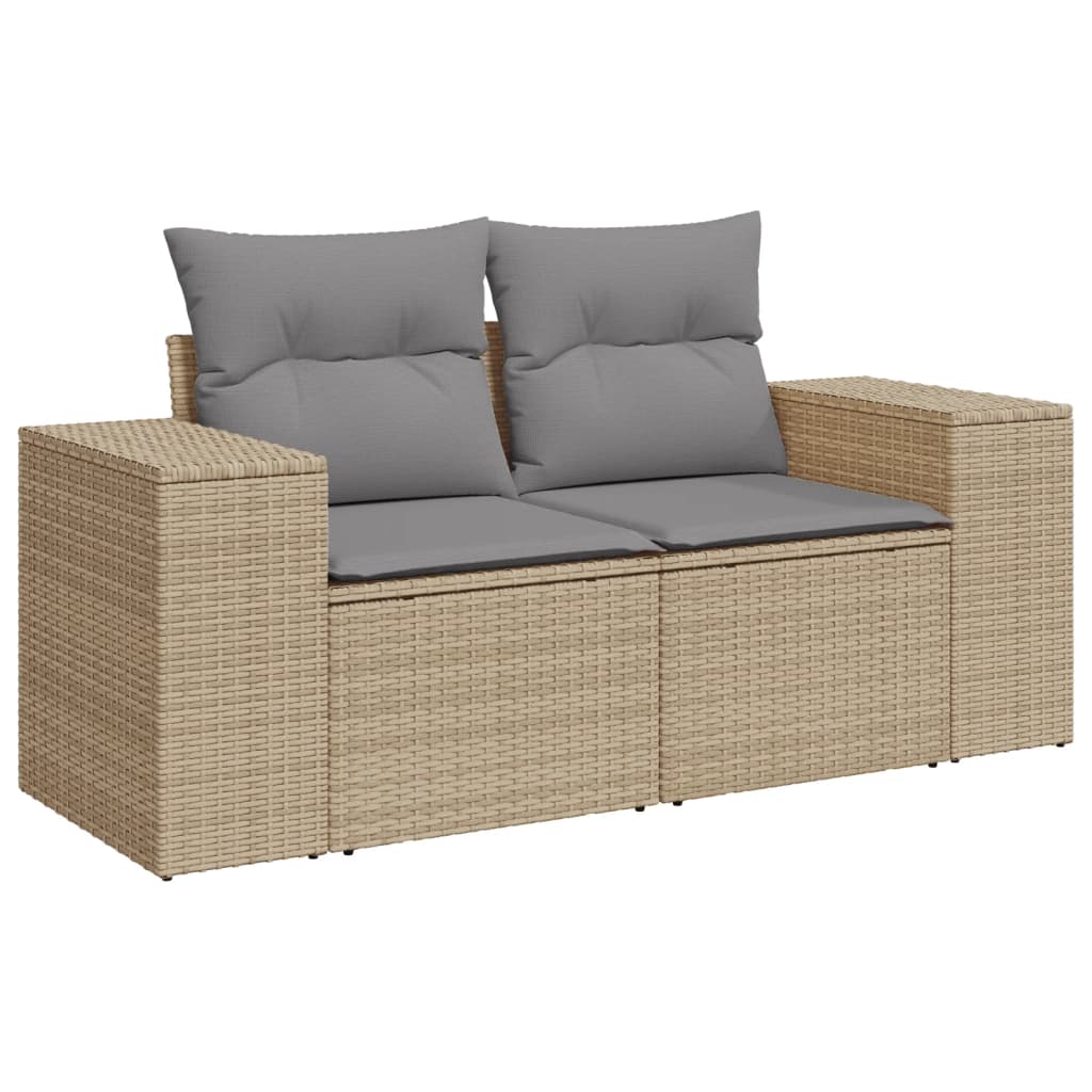 6-delige Loungeset met kussens poly rattan beige Tuinsets | Creëer jouw Trendy Thuis | Gratis bezorgd & Retour | Trendy.nl